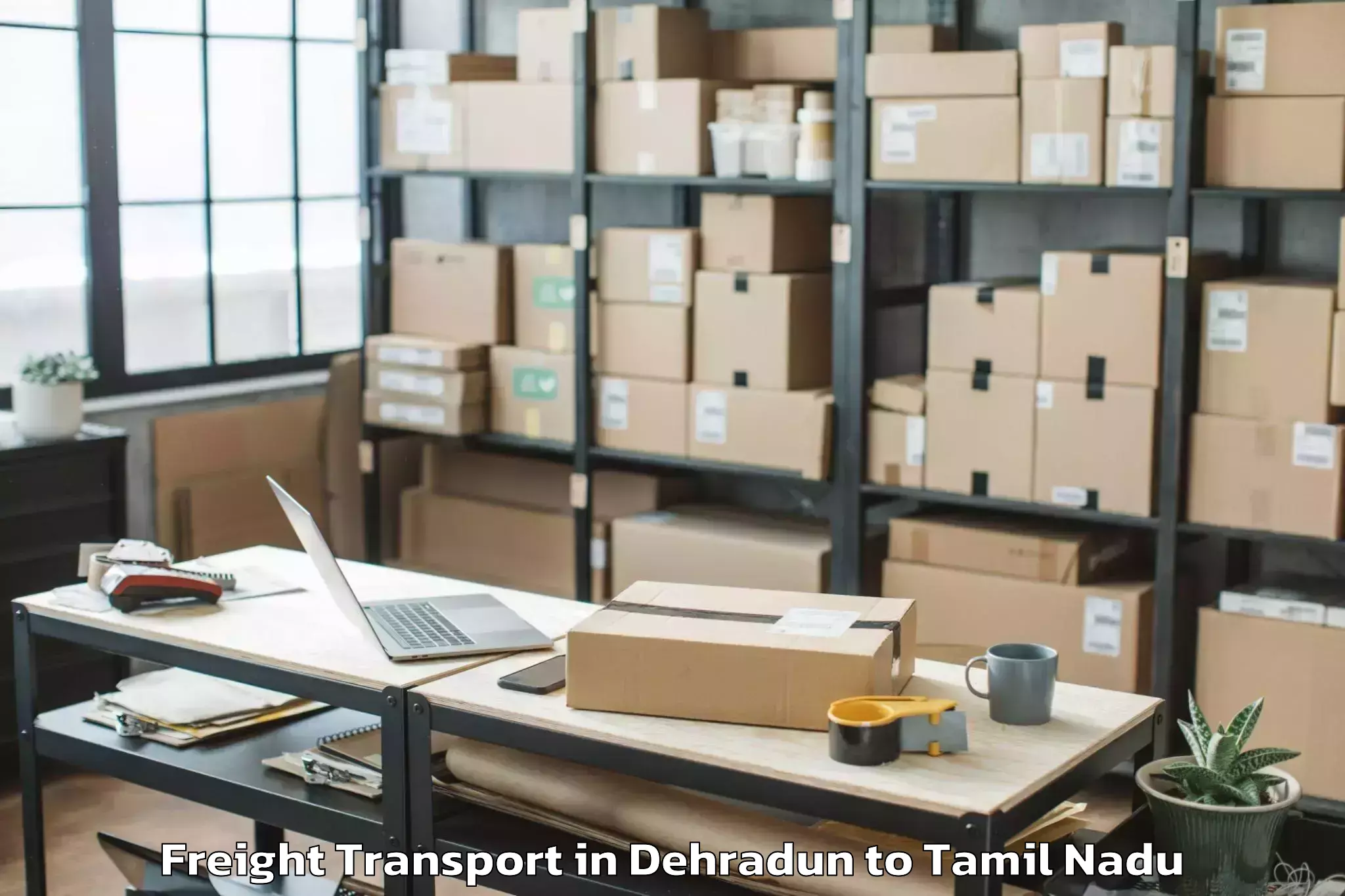 Reliable Dehradun to Wallajah Freight Transport